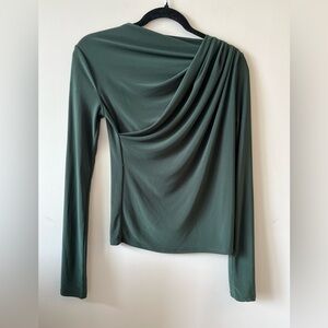 Zara Green Draped Top